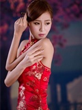 Beautiful Winnie snow red cheongsam sexy charming(18)